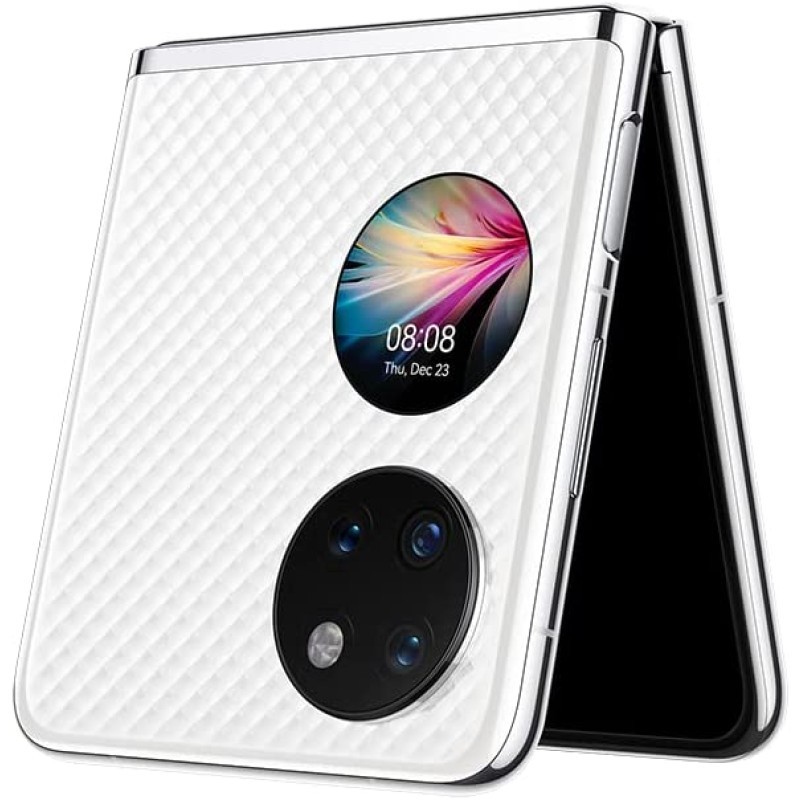 Huawei华为 P50 Pocket Premium - 可折叠智能手机，3D微雕设计，超光谱摄像头，6.6英寸OLED显示屏，防晒检测12GB RAM+512GB ROM，白色