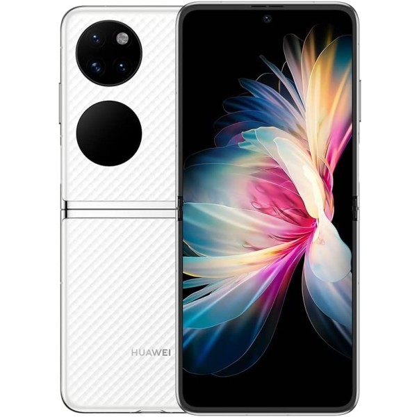 Huawei 华为P50 Pocket Premium - 可折叠智能手机，3D微雕设计，超光谱摄像头，6.6 英寸OLED显示屏，防晒检测，12GB RAM+512GB ROM，白色
